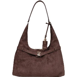 Brown Polyester Handbag