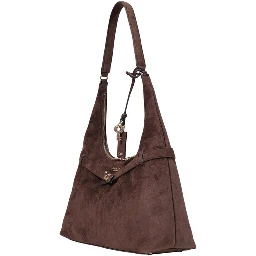 Brown Polyester Handbag