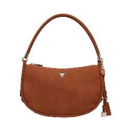 Brown Suede Leather Handbag