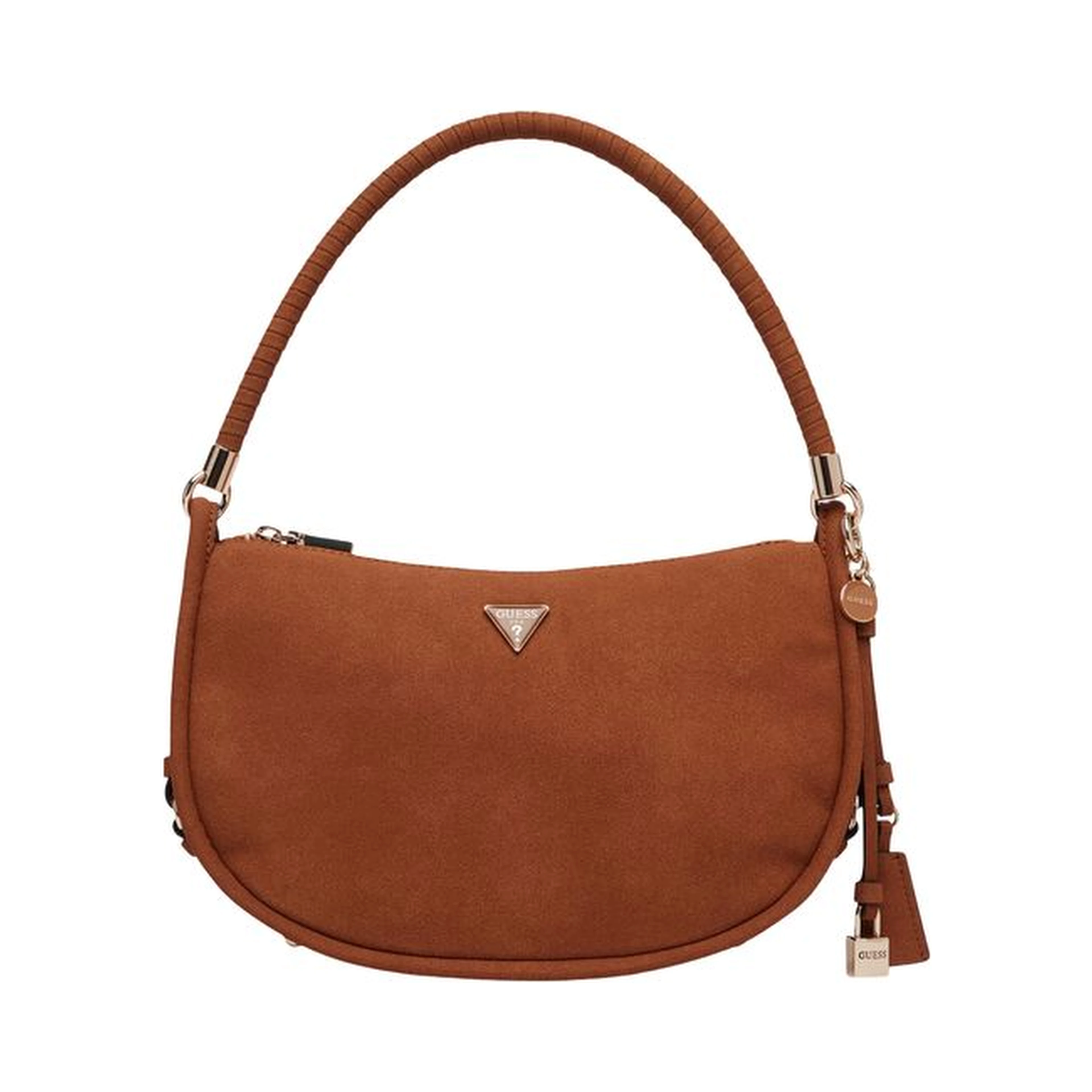 Brown Suede Leather Handbag