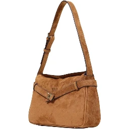Brown Polyester Handbag