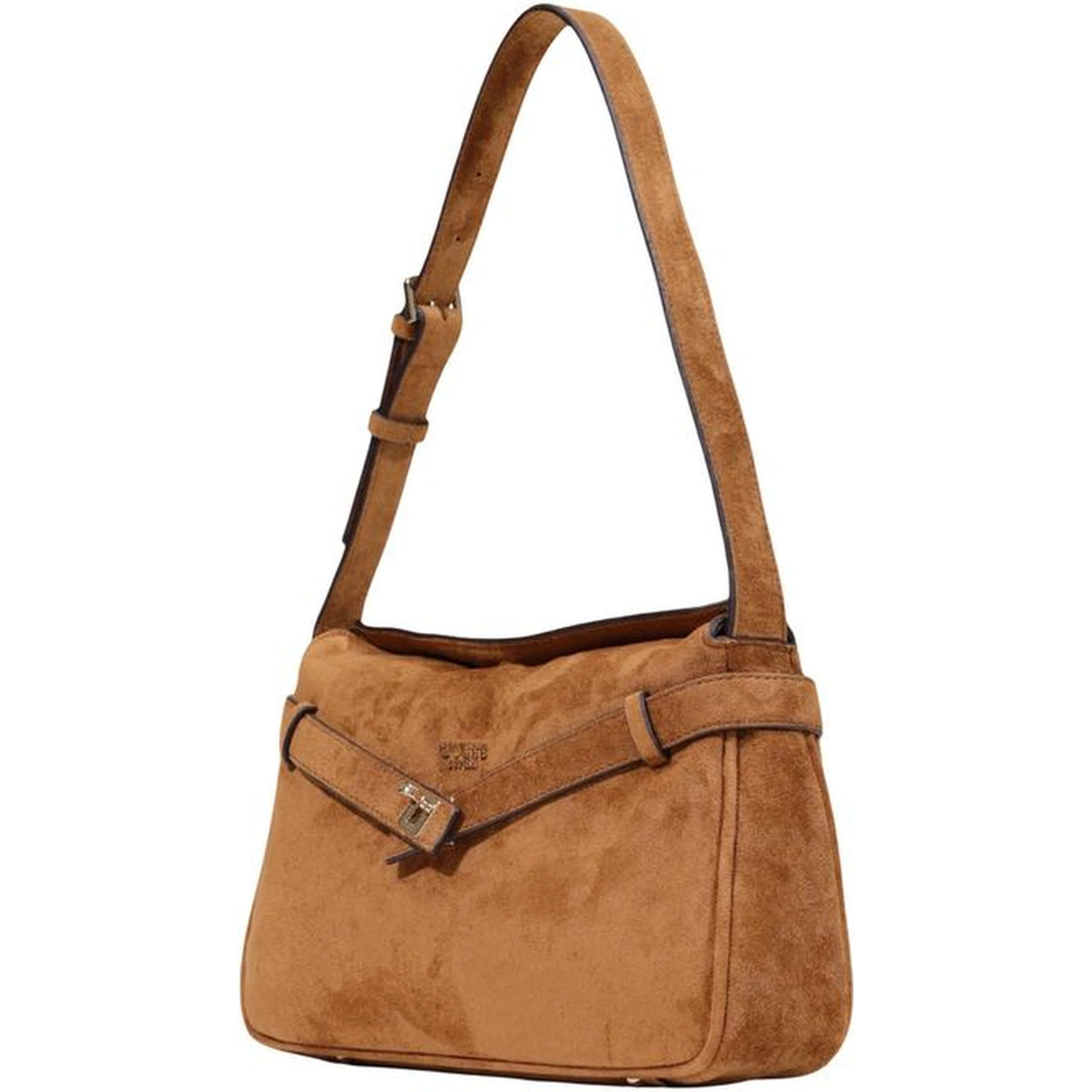 Brown Polyester Handbag