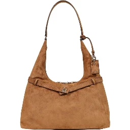 Brown Polyester Handbag