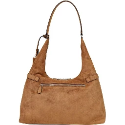 Brown Polyester Handbag