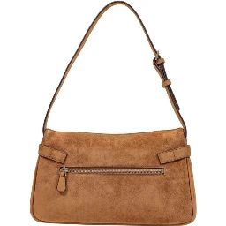 Brown Polyester Handbag