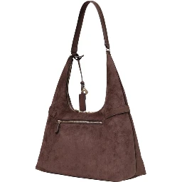 Brown Polyester Handbag