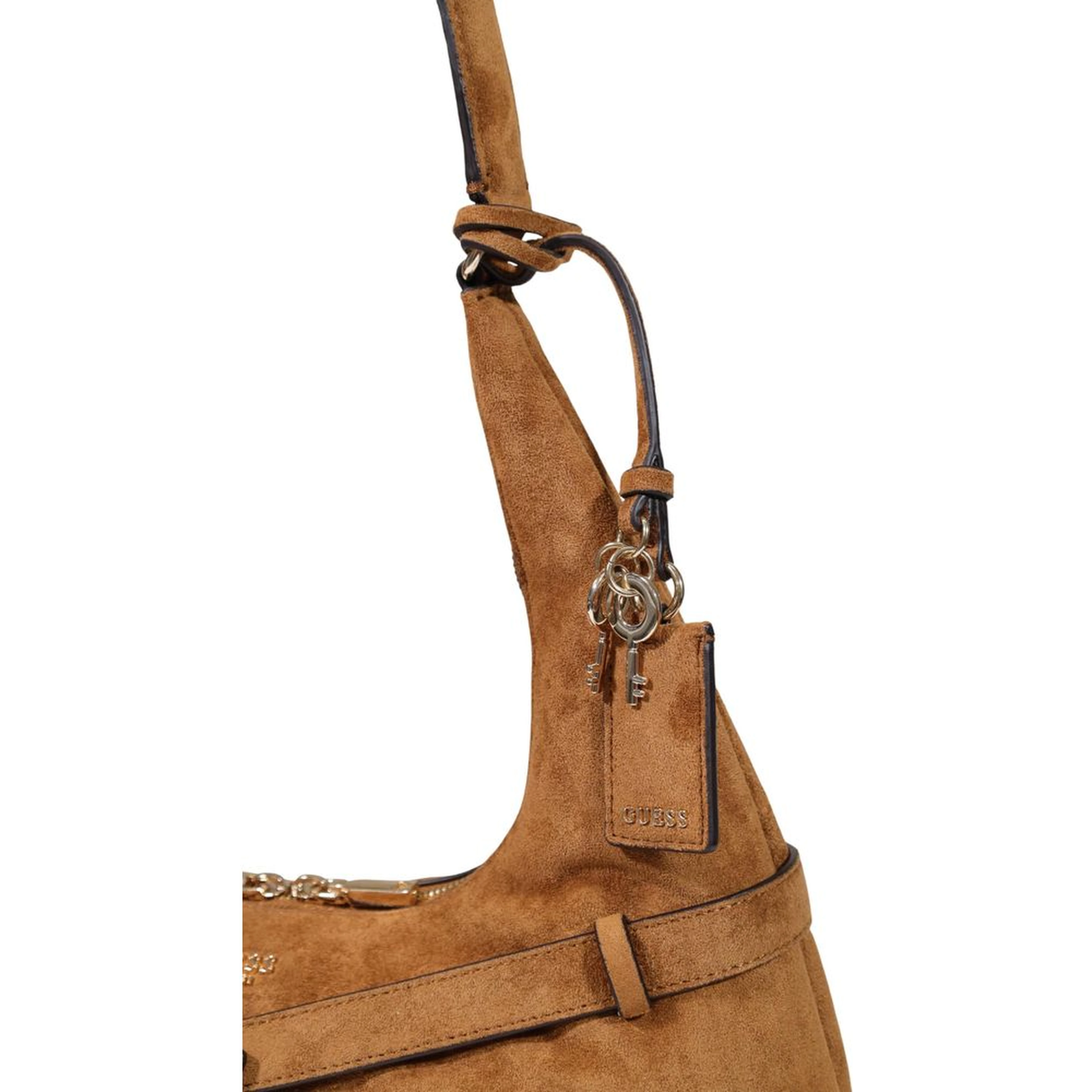 Brown Polyester Handbag