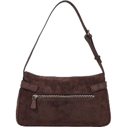 Brown Polyester Handbag