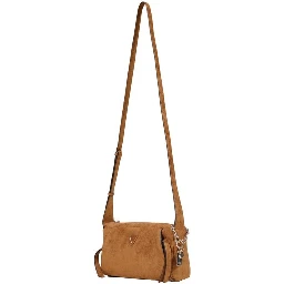 Brown Polyester Handbag