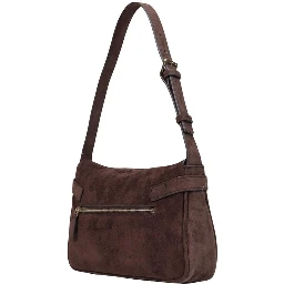 Brown Polyester Handbag