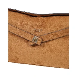 Brown Polyester Handbag