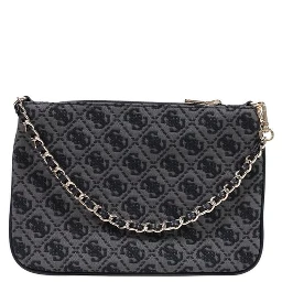 Gray Polyester Handbag