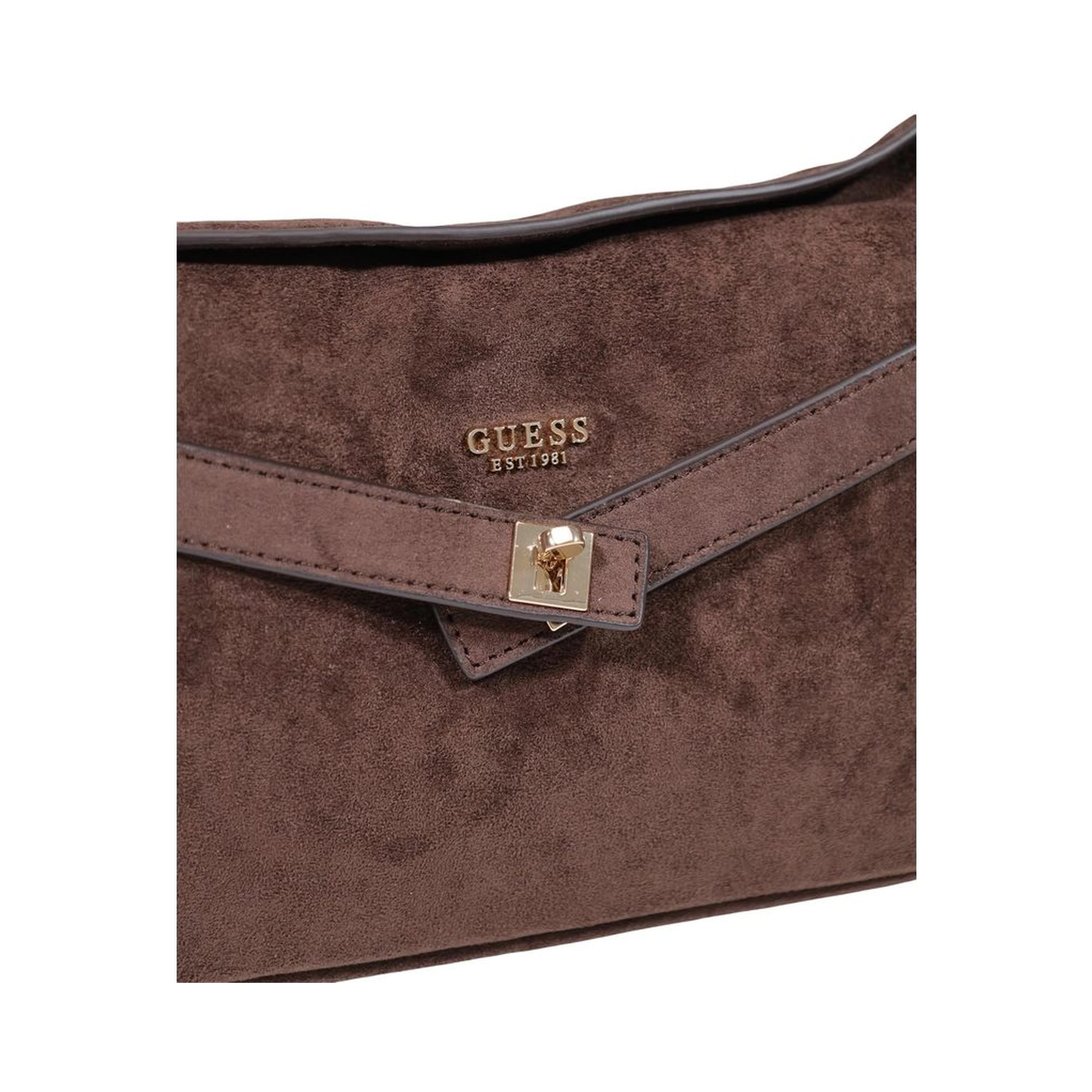 Brown Polyester Handbag