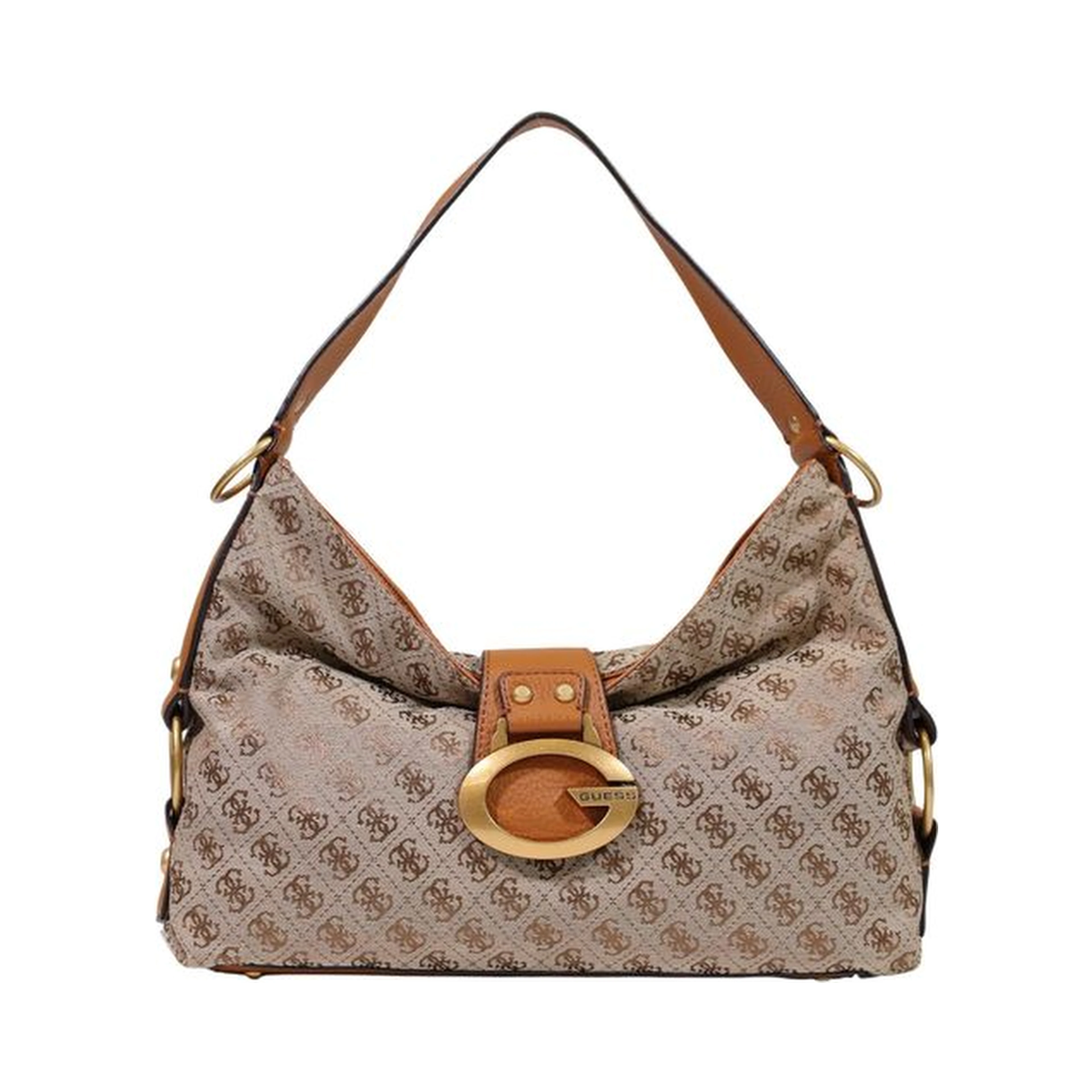 Beige Polyester Handbag