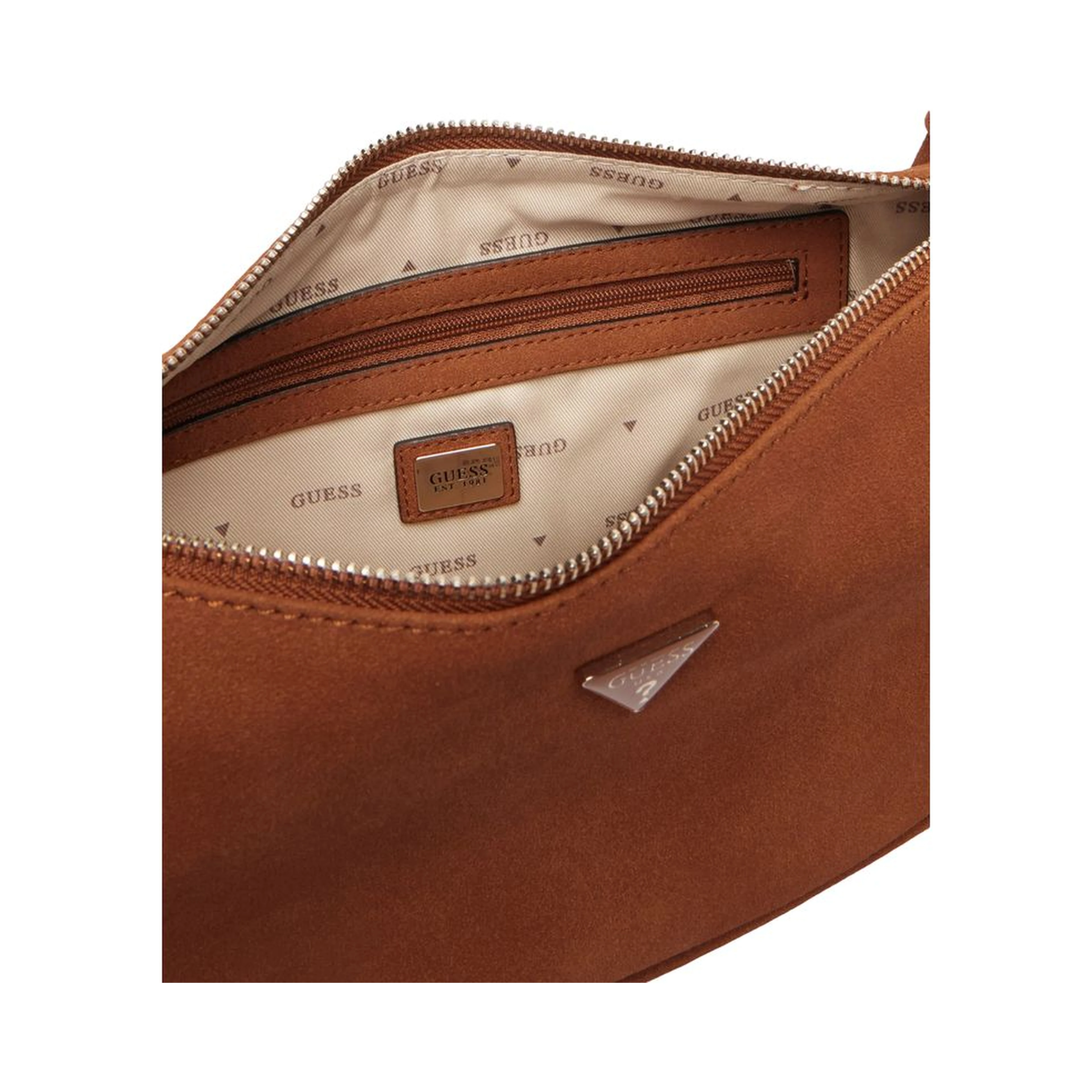 Brown Suede Leather Handbag