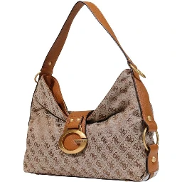 Beige Polyester Handbag