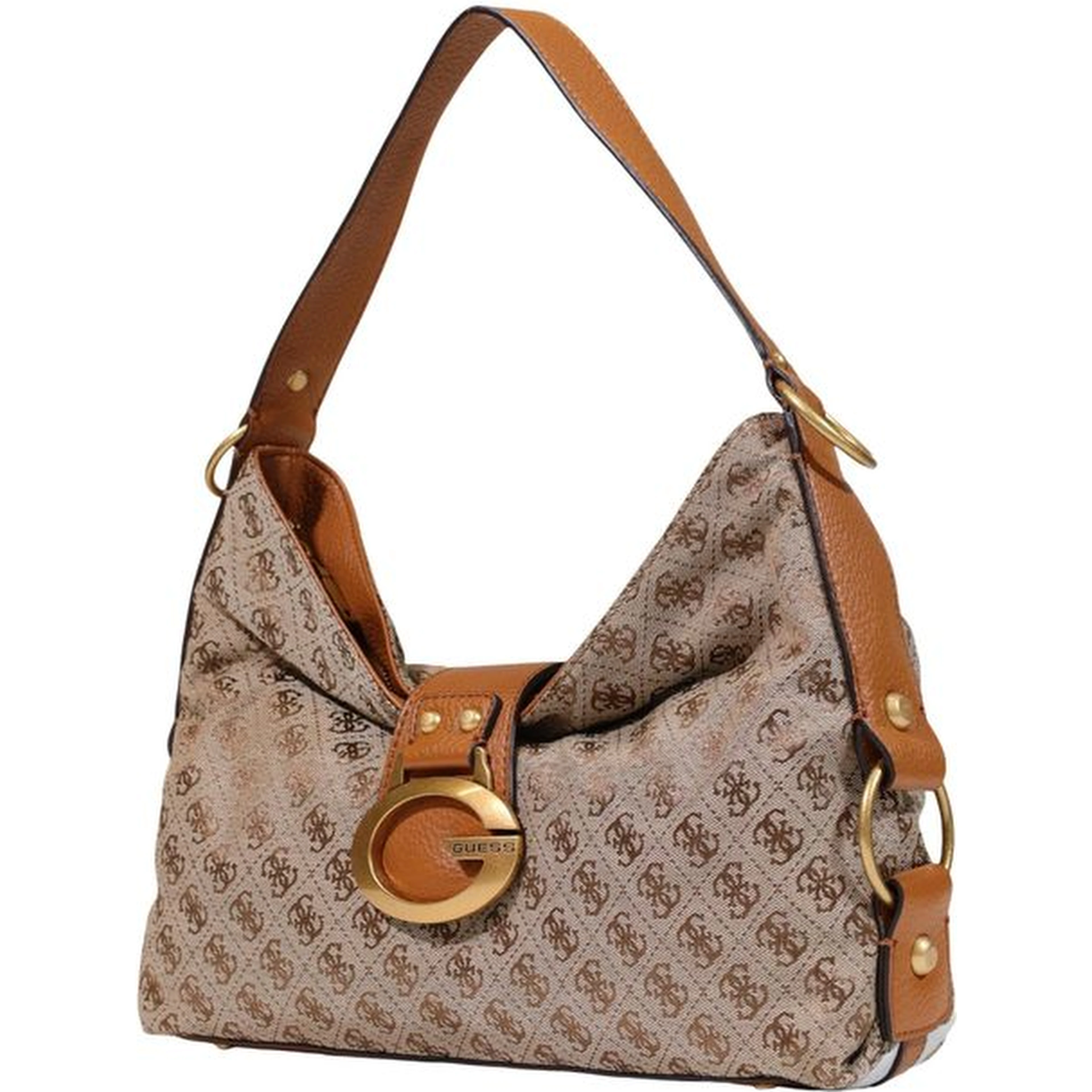 Beige Polyester Handbag