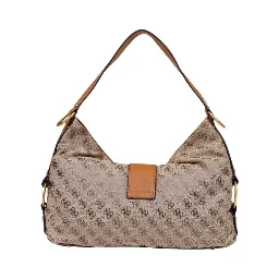 Beige Polyester Handbag