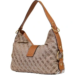 Beige Polyester Handbag
