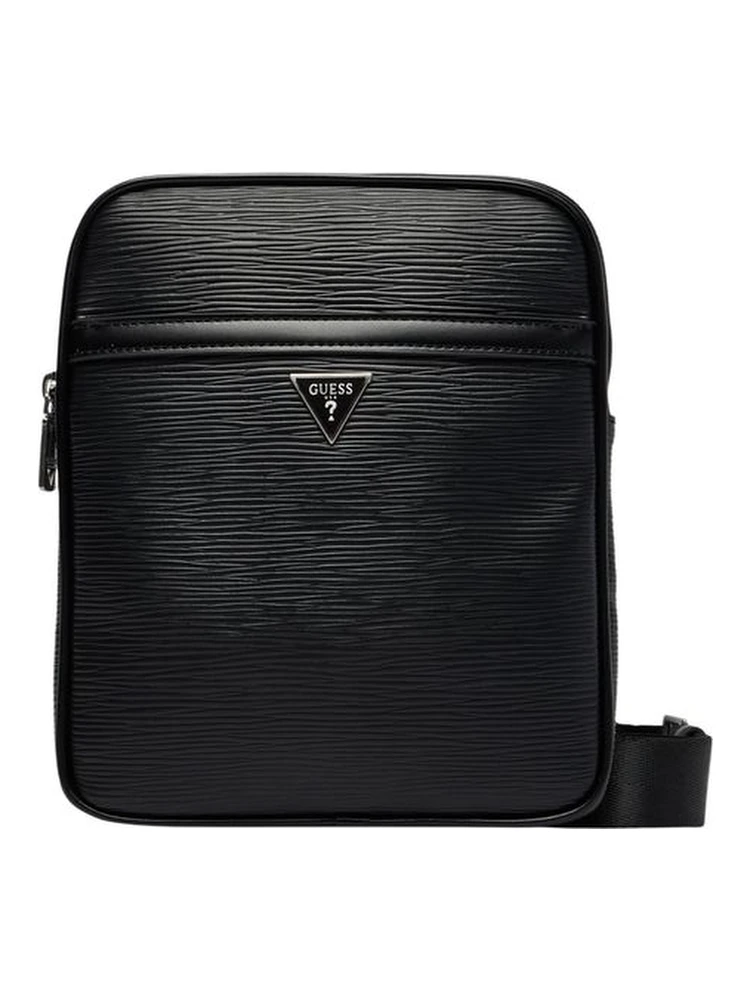 Black Polyethylene Messenger Bag