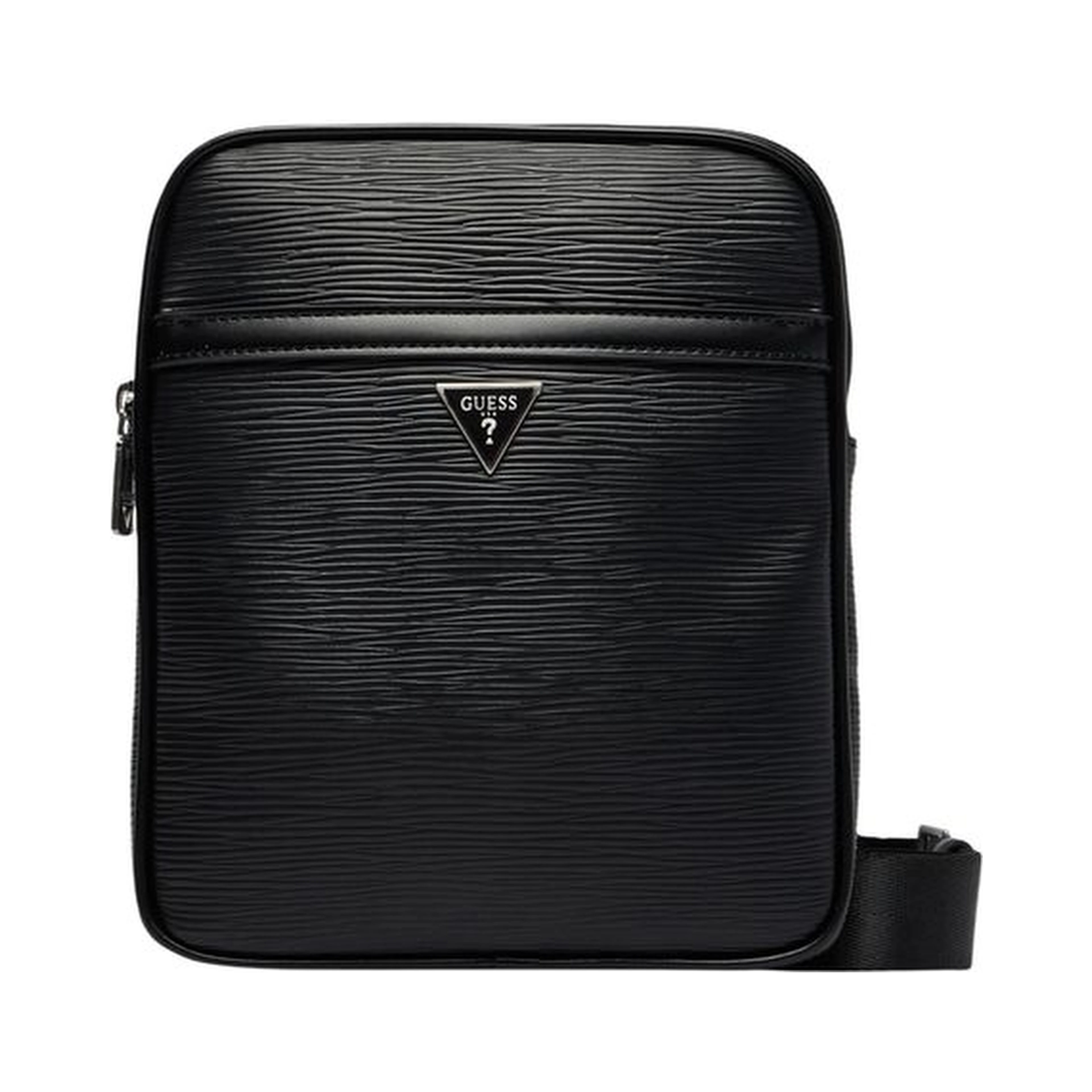 Black Polyethylene Messenger Bag