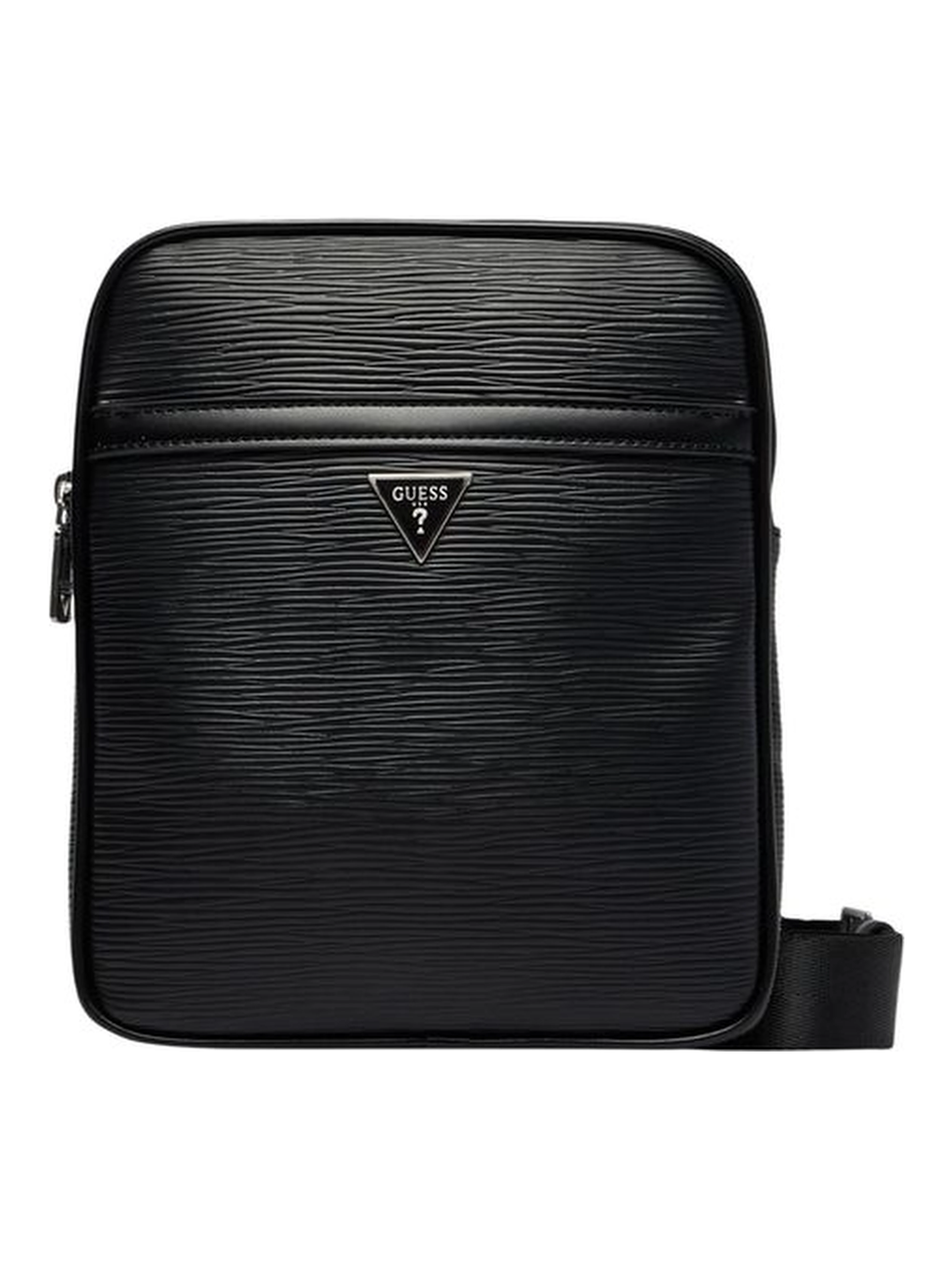 Black Polyethylene Messenger Bag