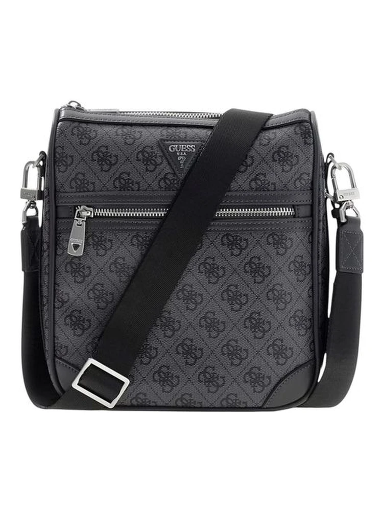 Gray Polyethylene Messenger Bag