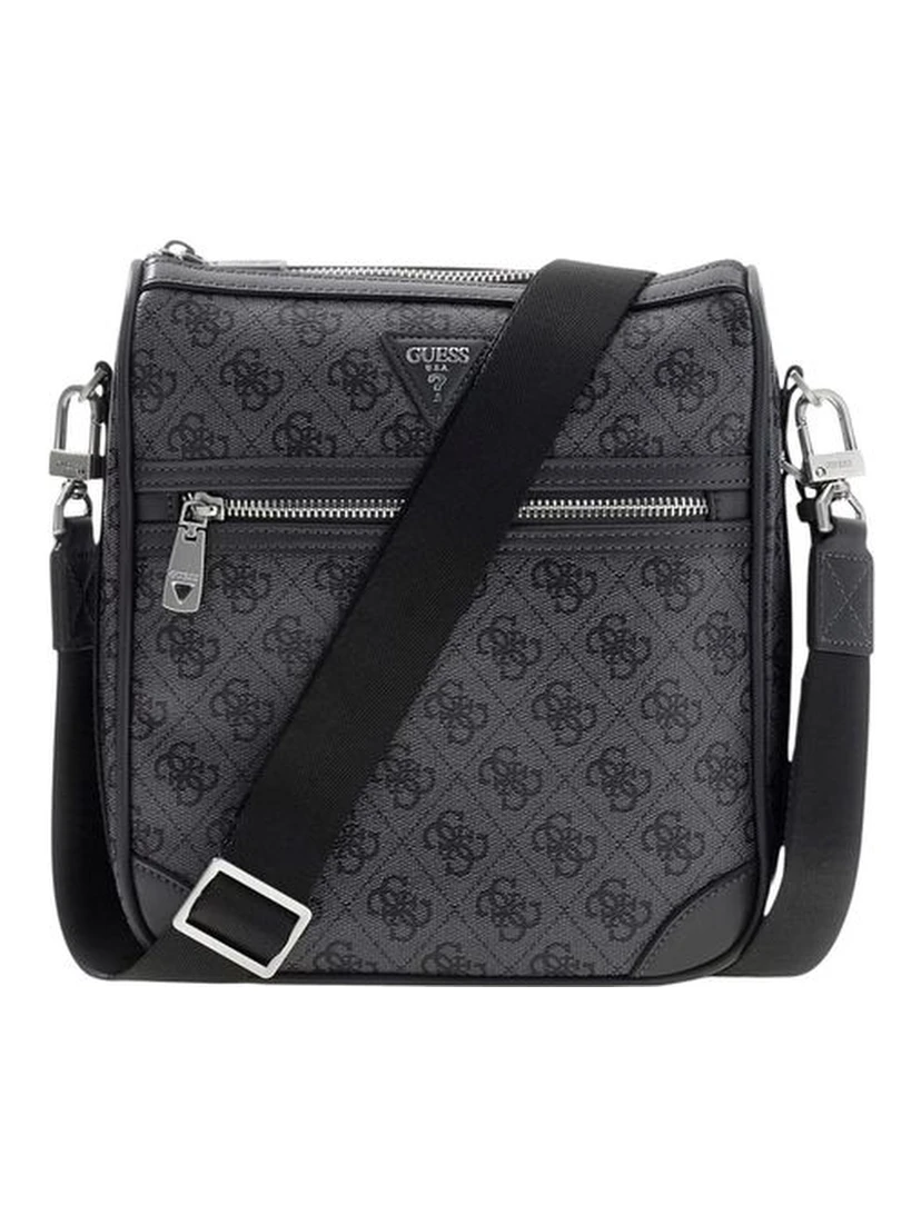 Gray Polyethylene Messenger Bag
