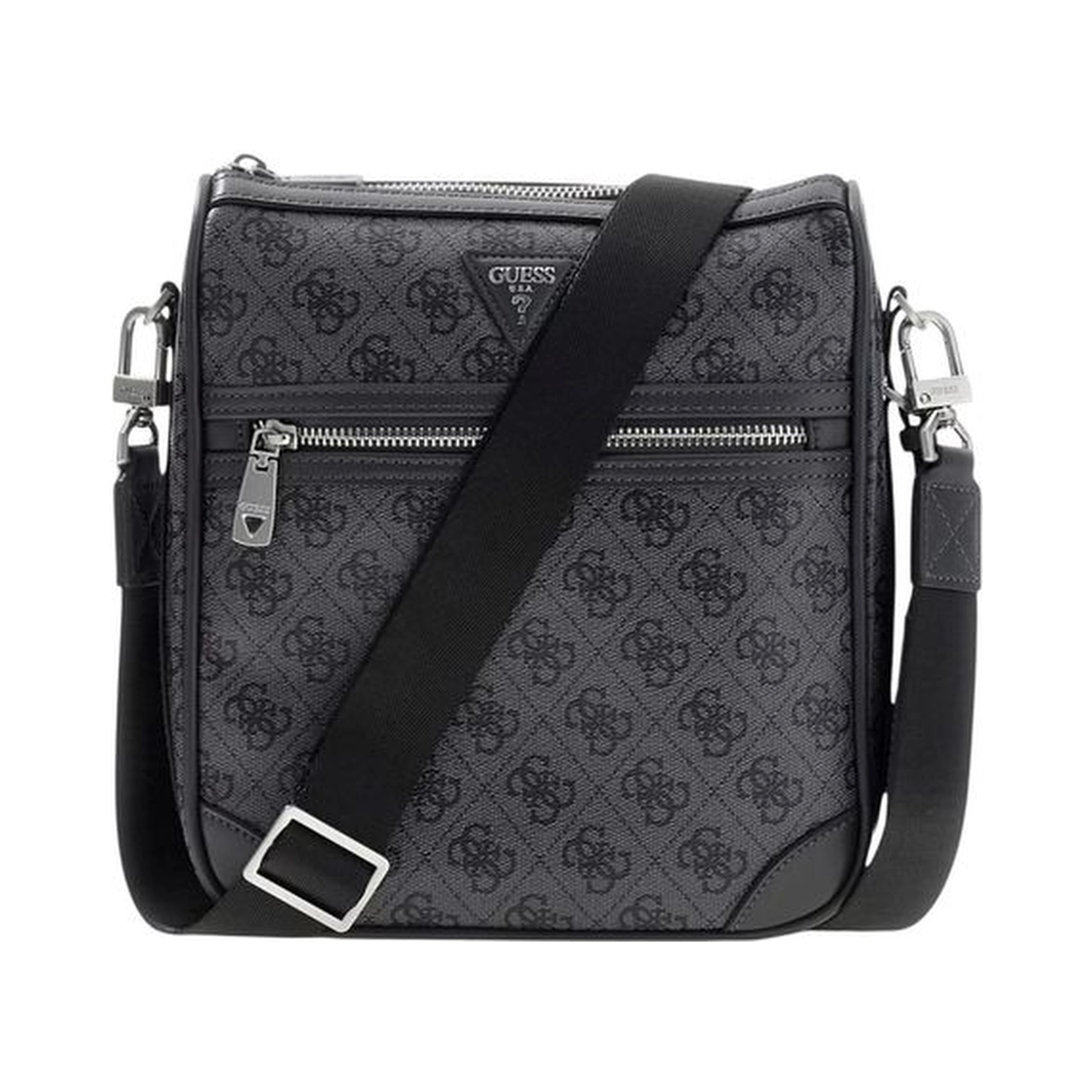 Gray Polyethylene Messenger Bag
