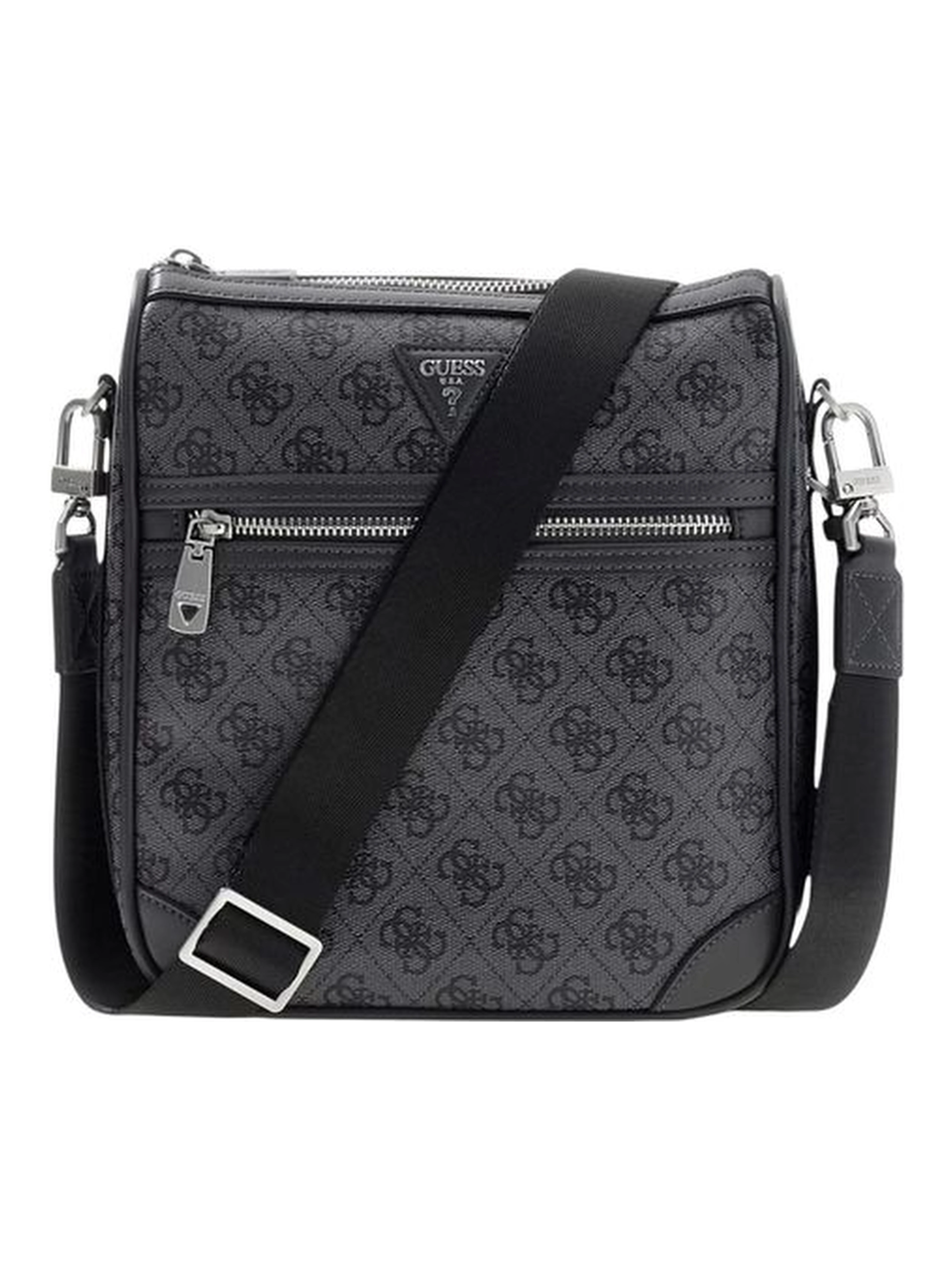 Gray Polyethylene Messenger Bag