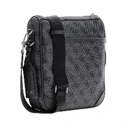 Gray Polyethylene Messenger Bag