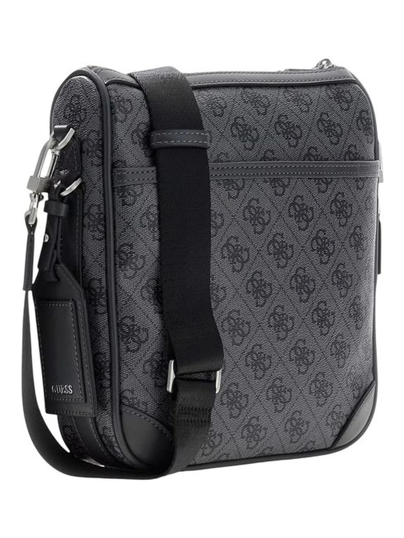 Gray Polyethylene Messenger Bag