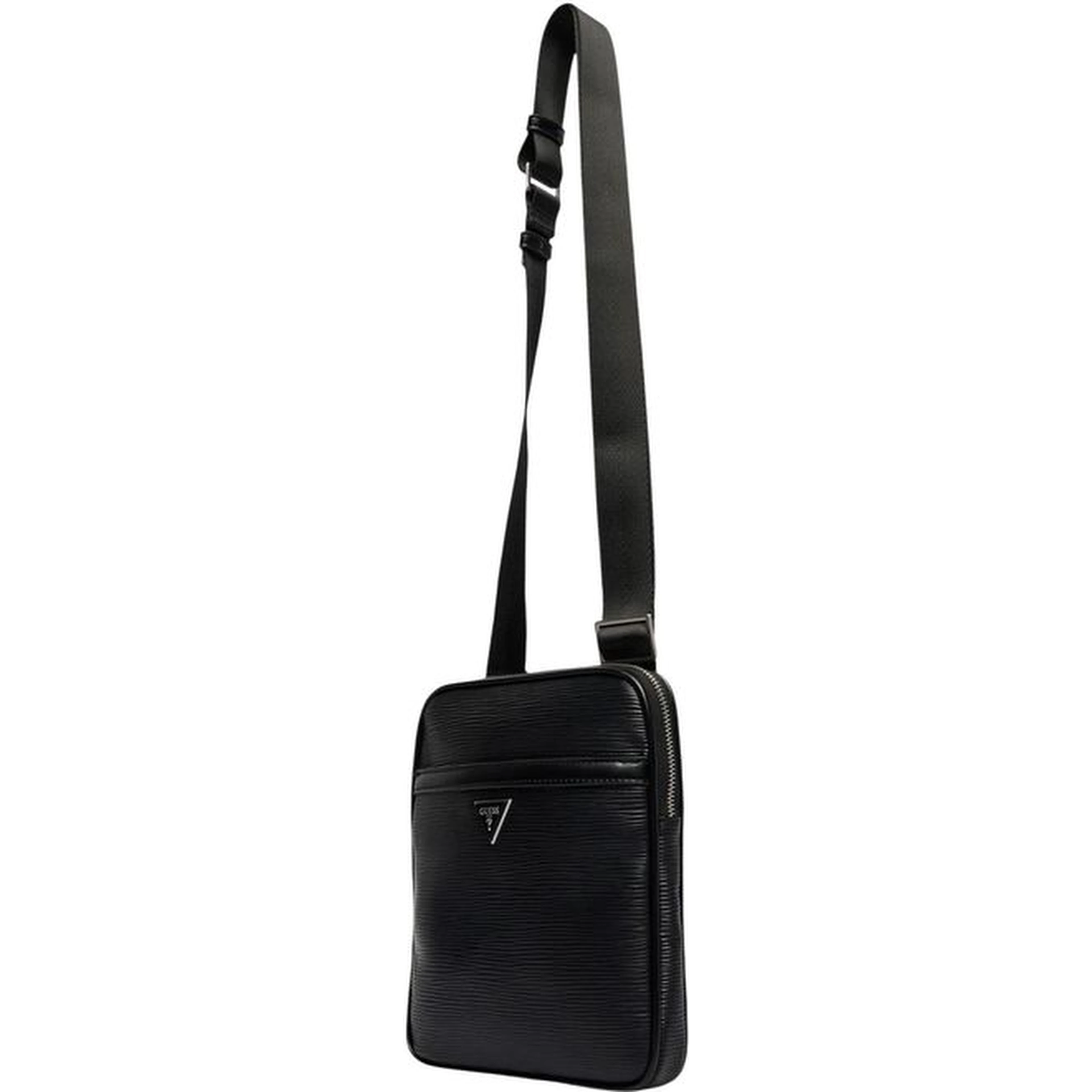 Black Polyethylene Messenger Bag