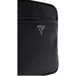 Black Polyethylene Messenger Bag