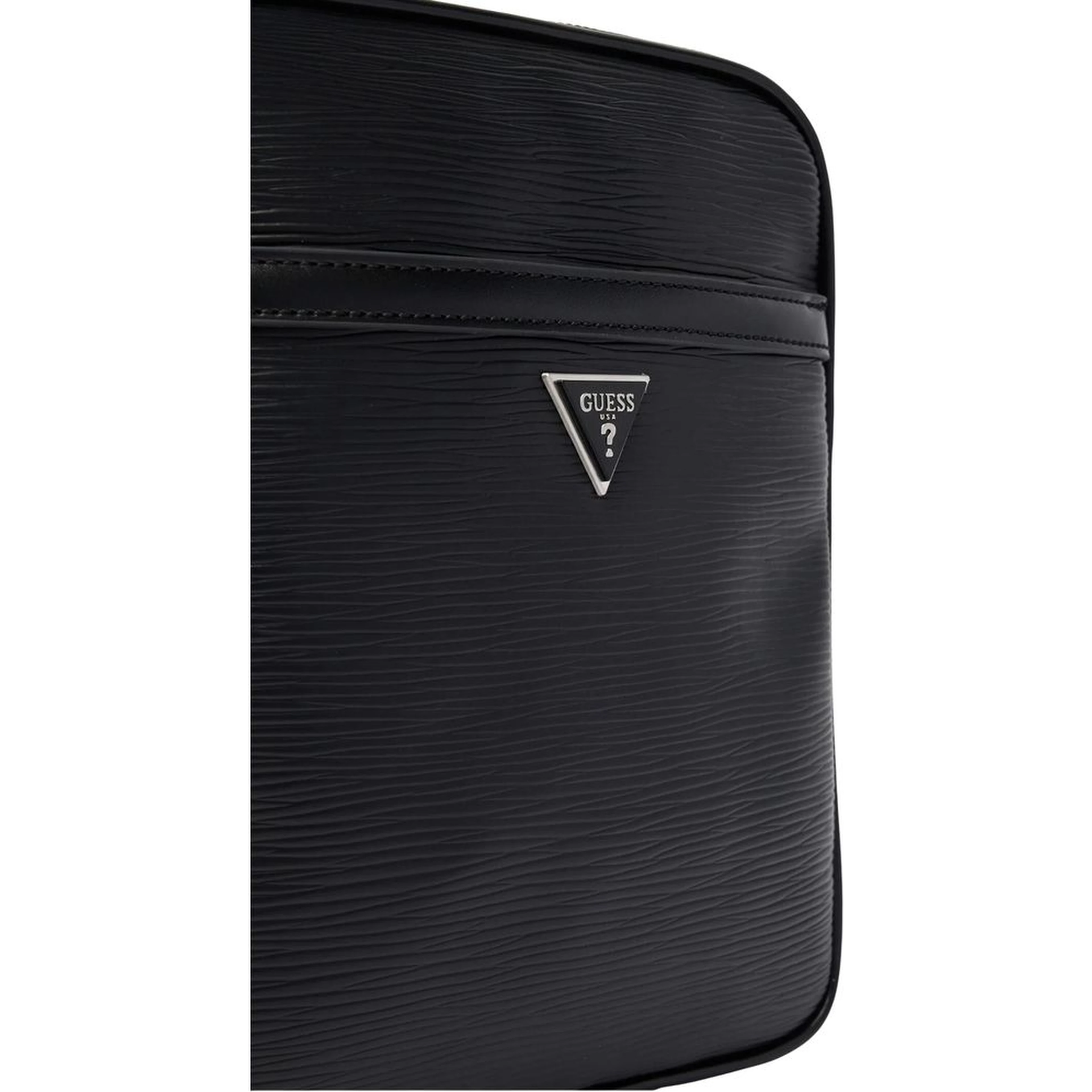 Black Polyethylene Messenger Bag