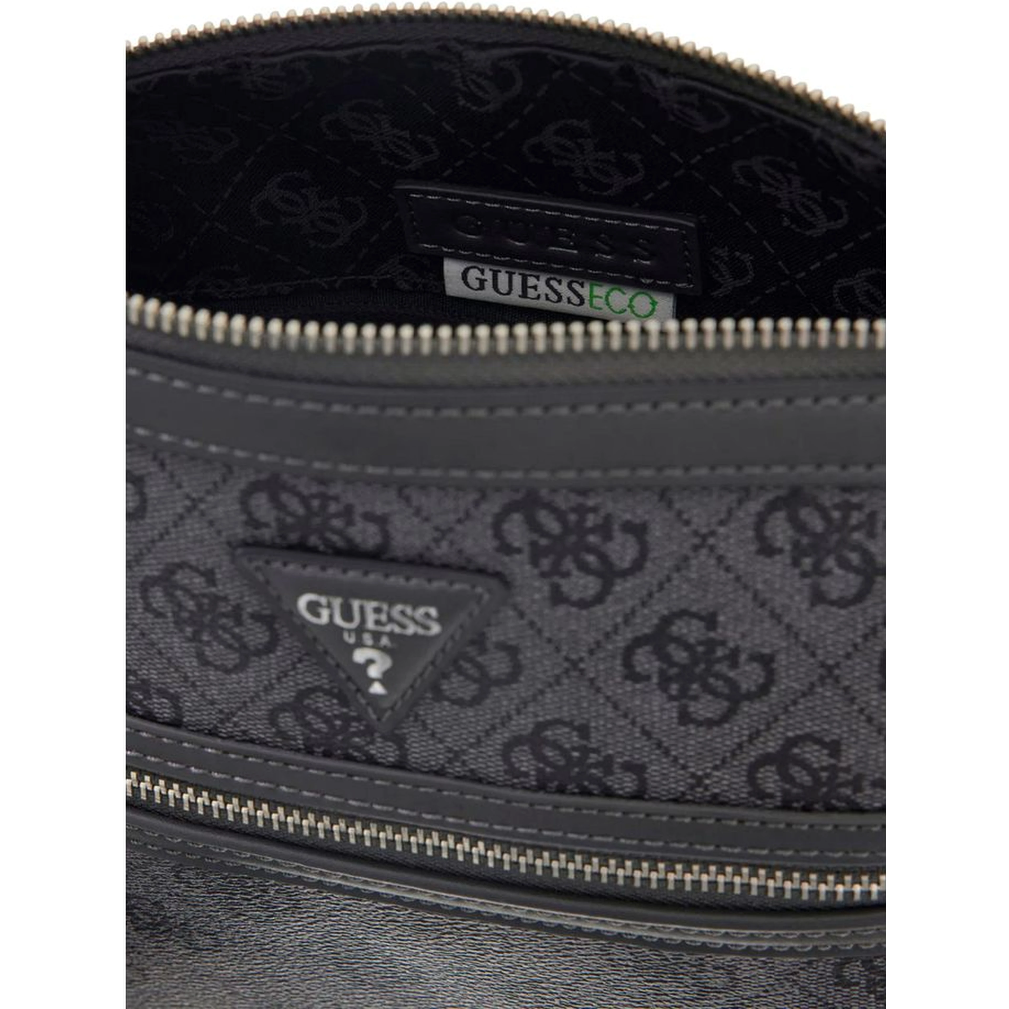Gray Polyethylene Messenger Bag