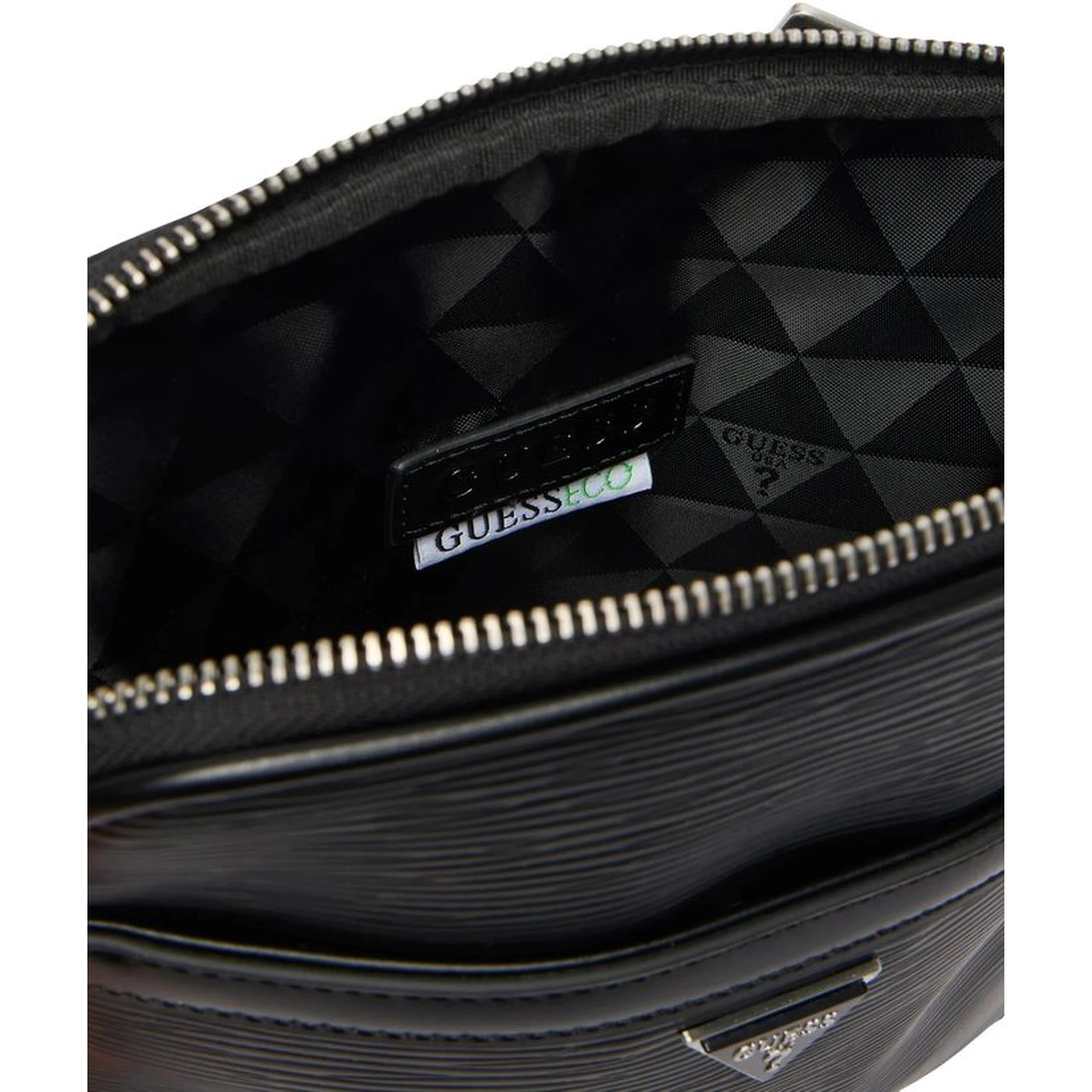 Black Polyethylene Messenger Bag
