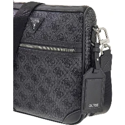 Gray Polyethylene Messenger Bag