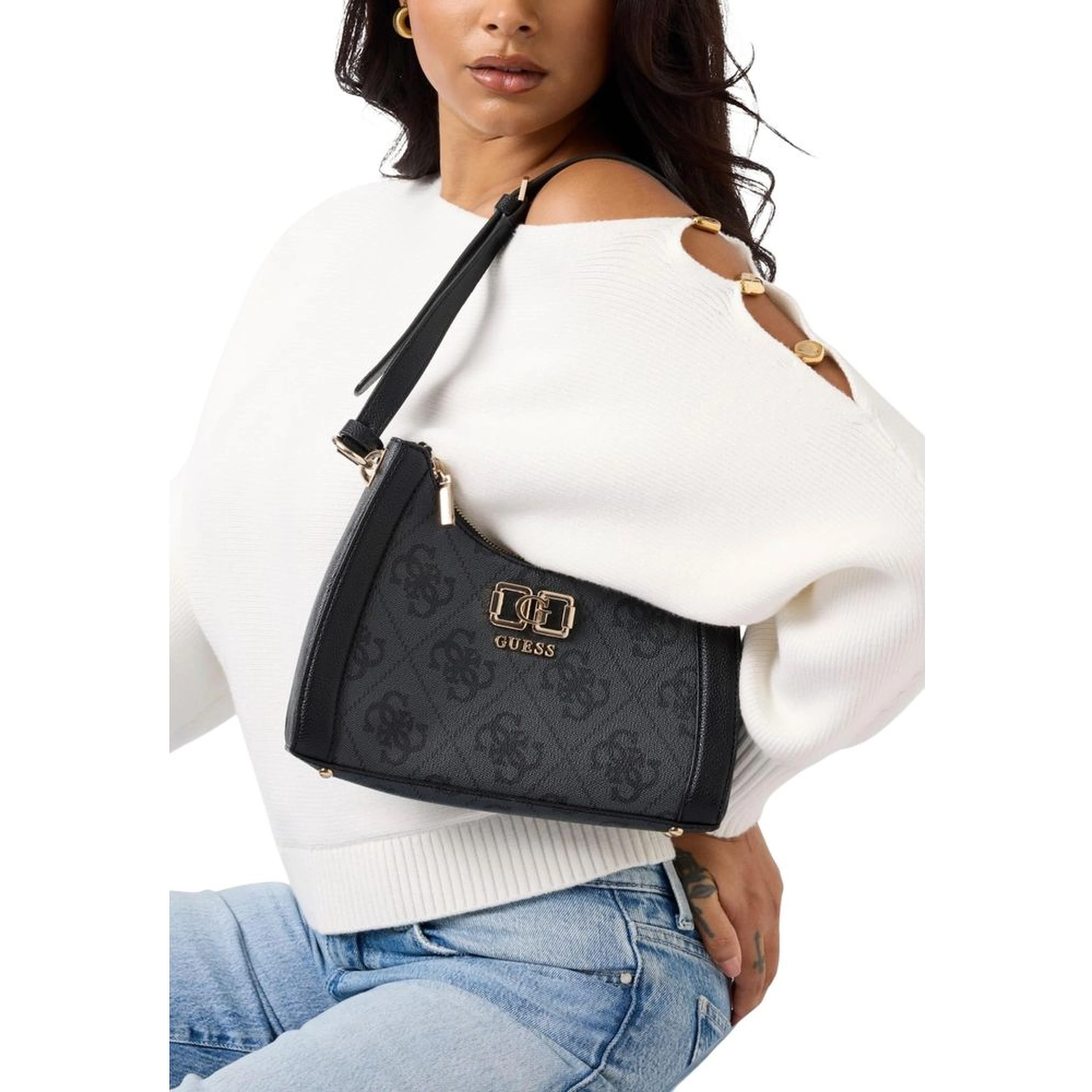 Gray Polyethylene Handbag