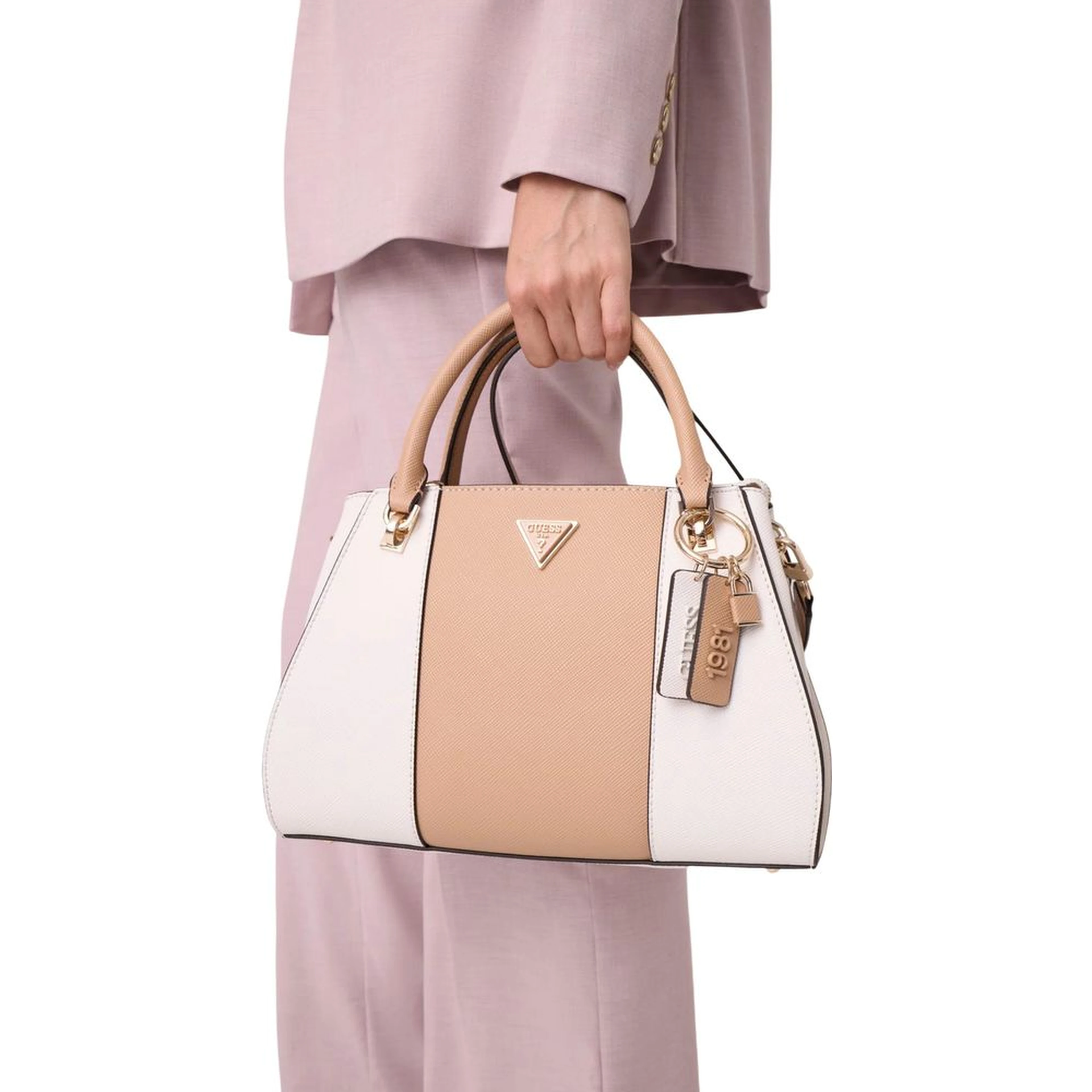 Beige Polyethylene Handbag