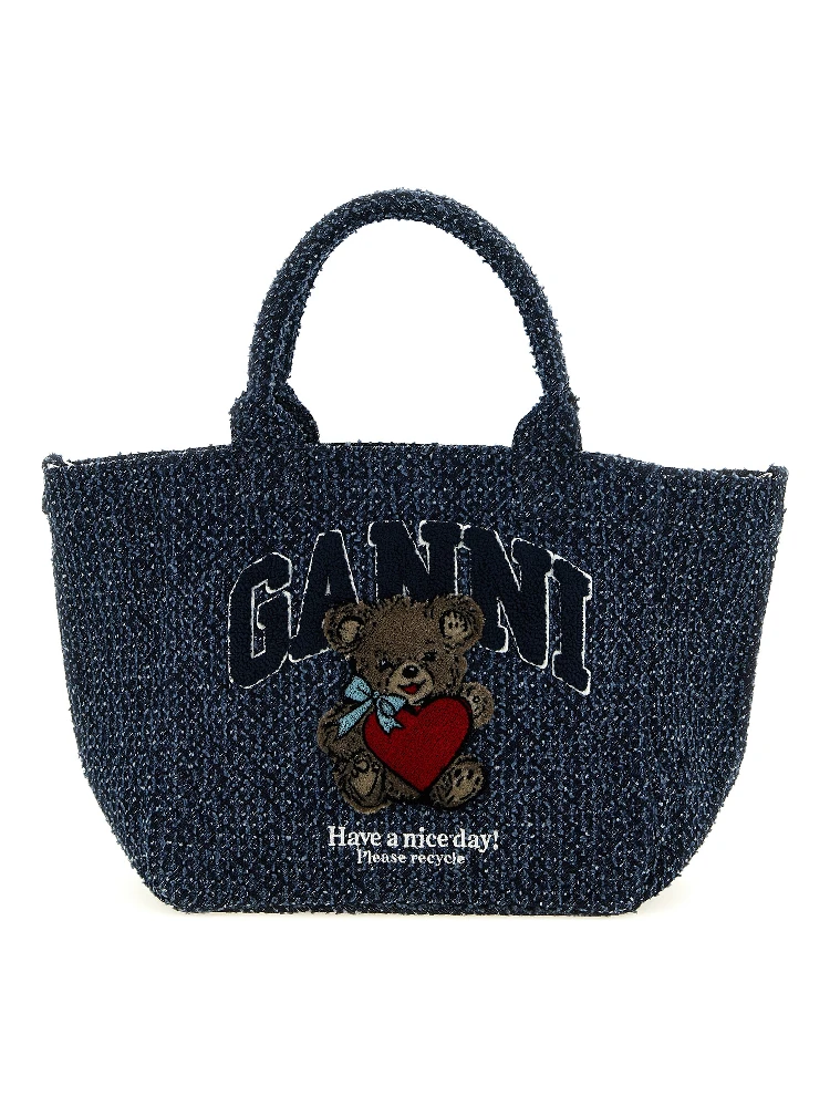 Blue Organic Cotton Tote Bag