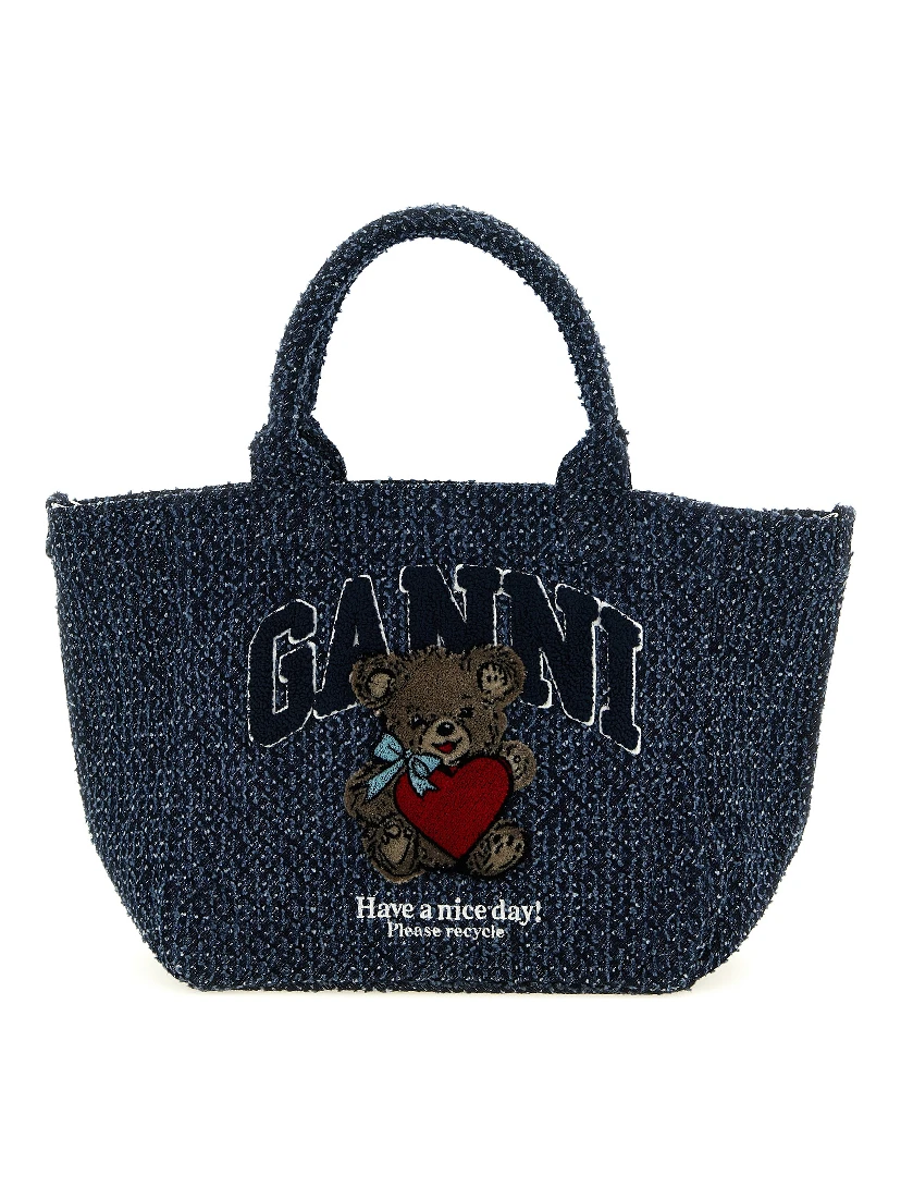 Blue Organic Cotton Tote Bag