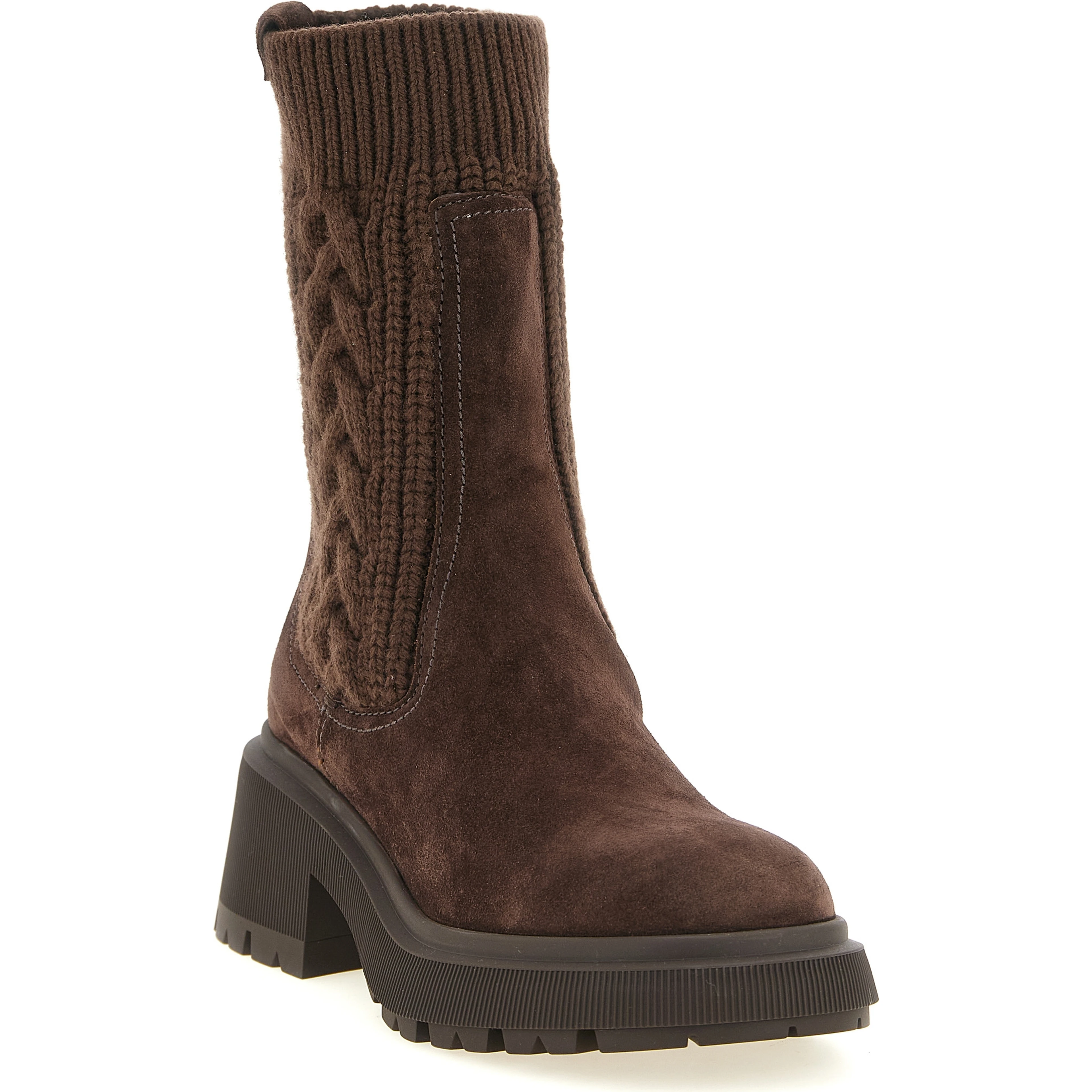Brown Lamb Leather Ankle Boots