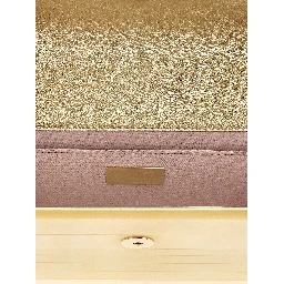 Gold Viscose Clutch Bag