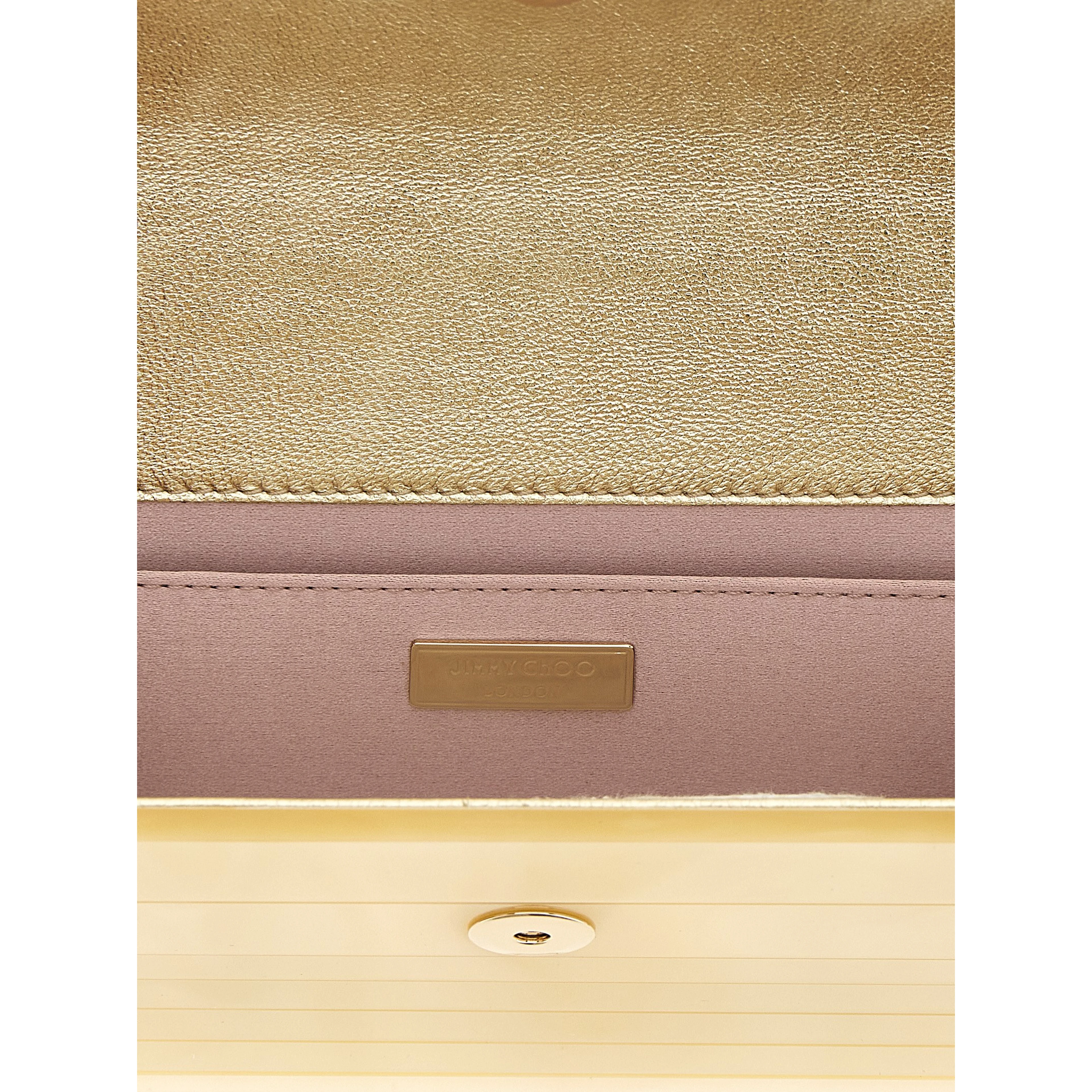 Gold Viscose Clutch Bag