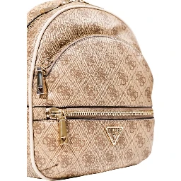 Beige Polyethylene Backpack