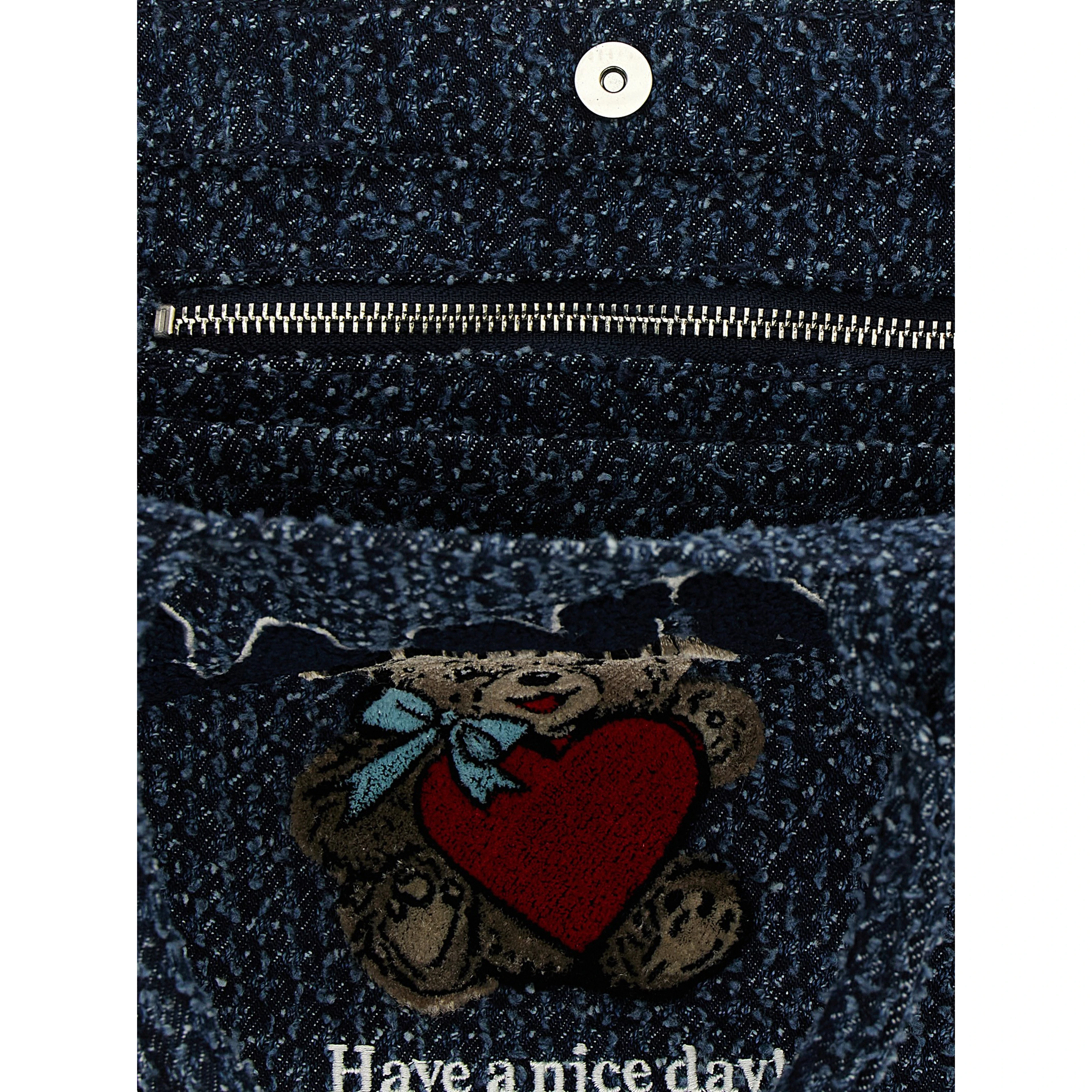 Blue Organic Cotton Tote Bag
