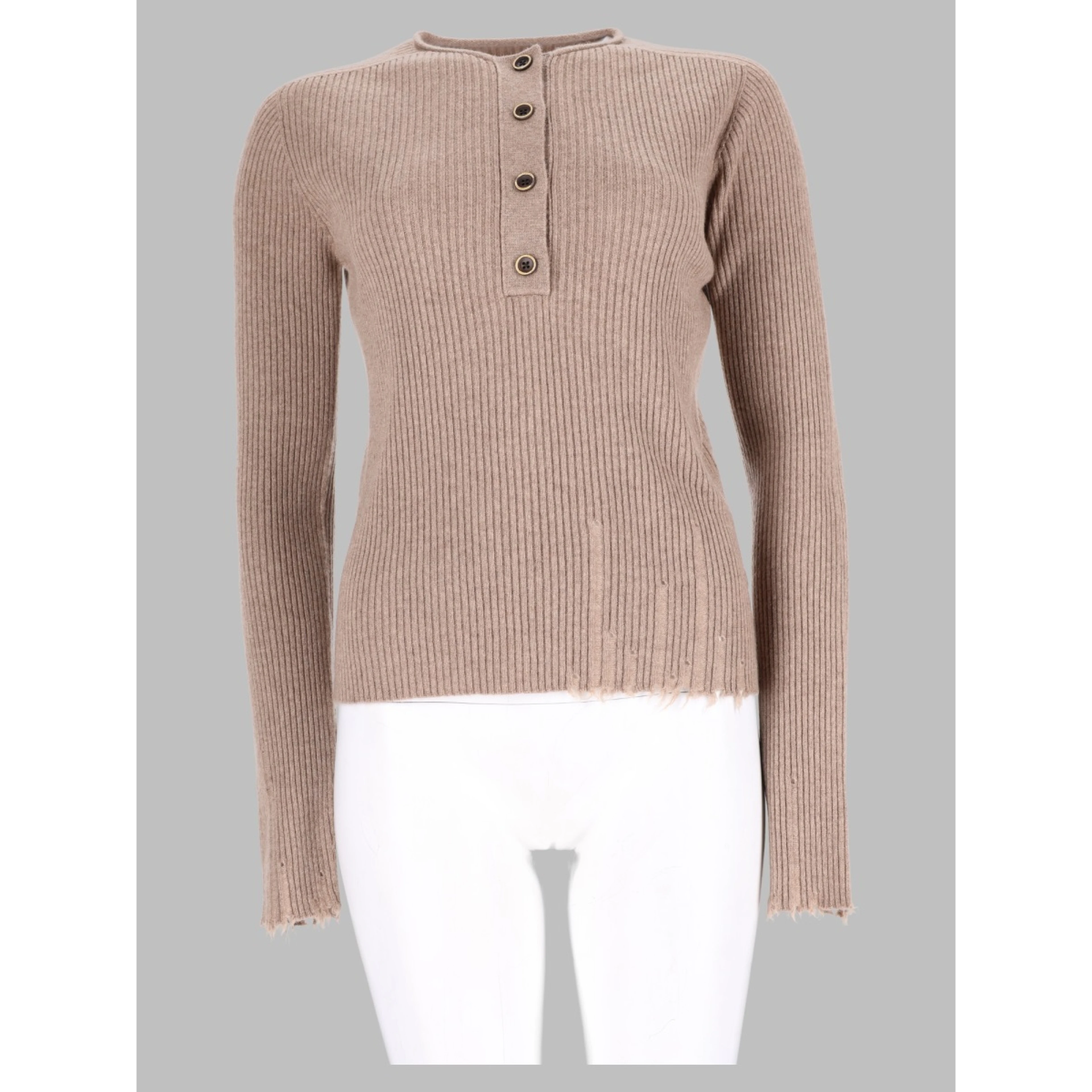 Maglia "Henley" in Cashmere