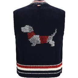 Blue Wool Oves Aries Sleeveles Sweater