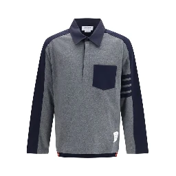 Gray Cotton Polo Shirt